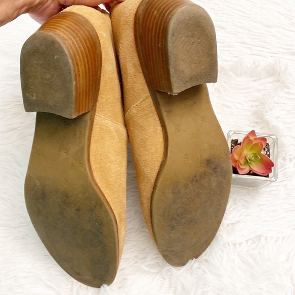 JACK ROGERS x Zappos | Tan Suede Leather Trim Heel Ankle bootie women size 9.5 - Picture 9 of 9